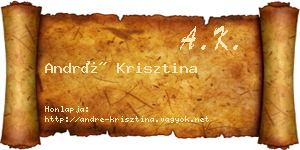 André Krisztina névjegykártya