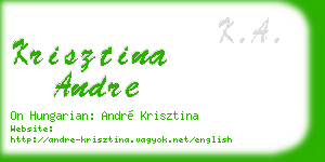 krisztina andre business card
